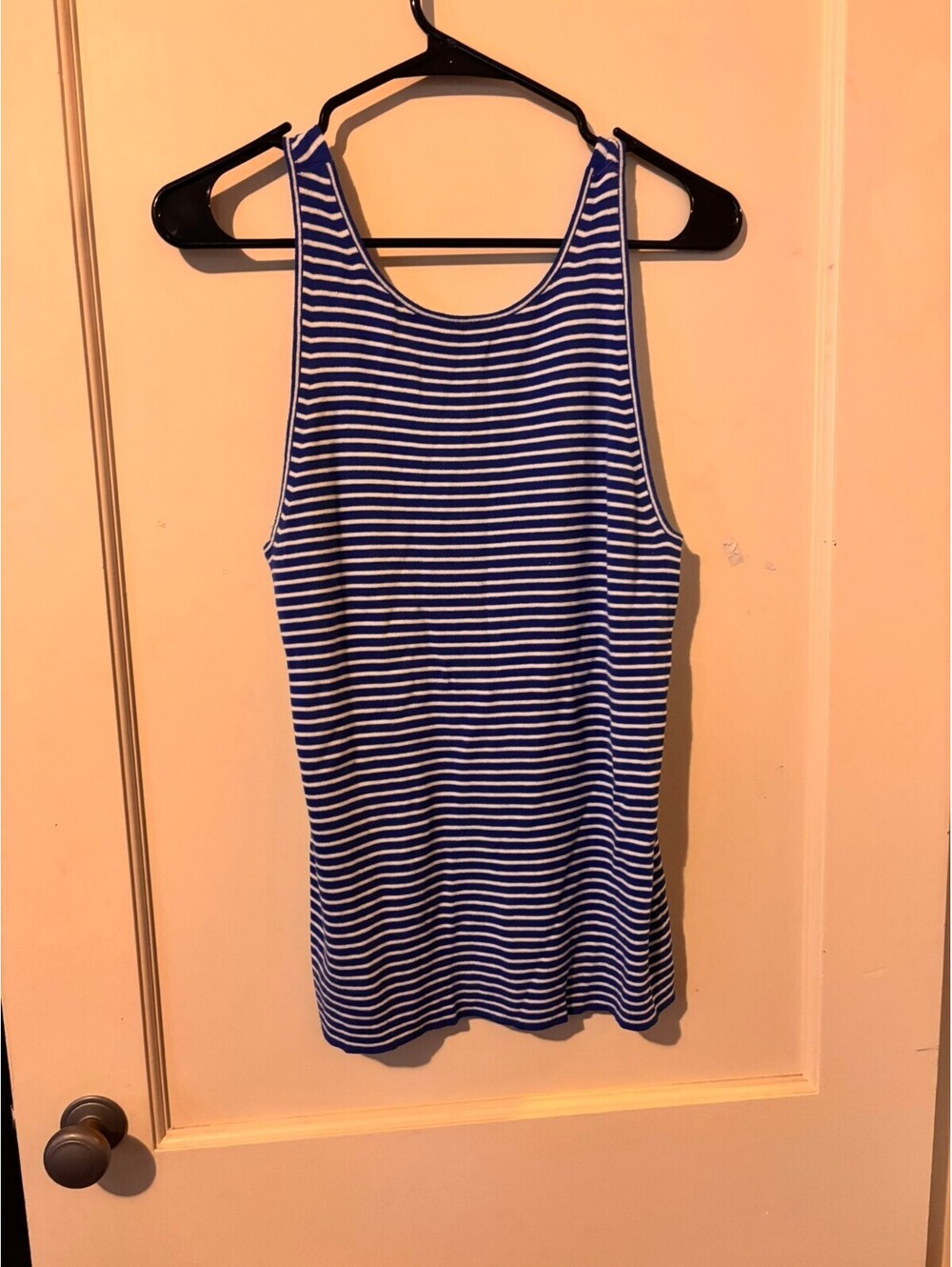 Banana Republic blue striped tank top Large